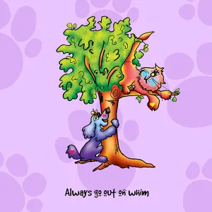 "Always go out on a whim" WHIMSHOTS CANVAS