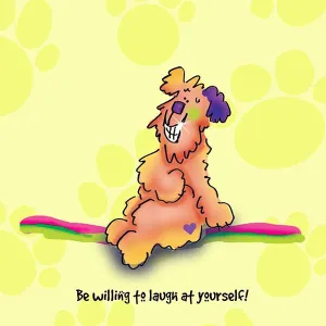 "Be willing to laugh at yourself" WHIMSHOTS CANVAS