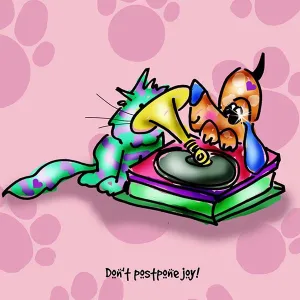 "Don't postpone joy!" WHIMSHOTS CANVAS