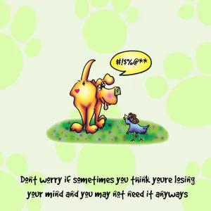 "Don't worry if sometimes you think you're losing your mind and you may not need it anyways" WHIMSHOTS CANVAS