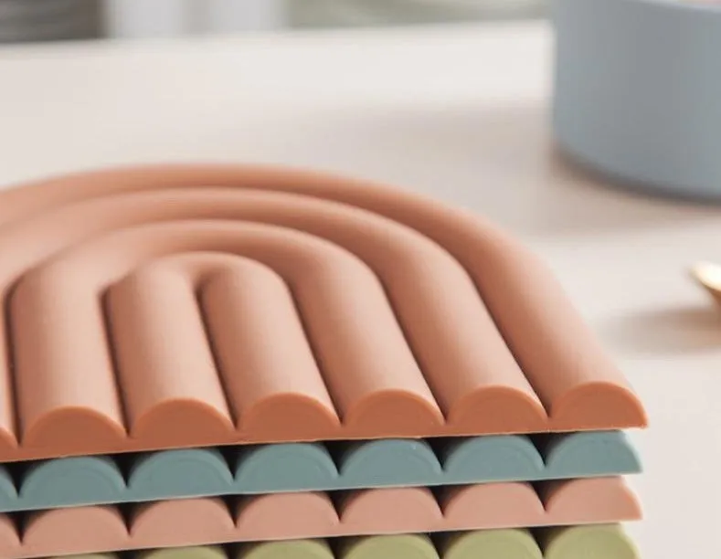 Rainbow Silicone Mat Coasters
