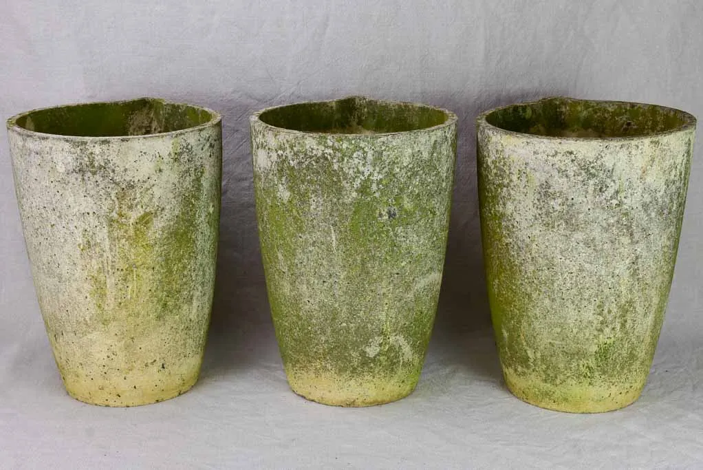 RESERVED AM Set of three mid-century pots with spouts 15¾"