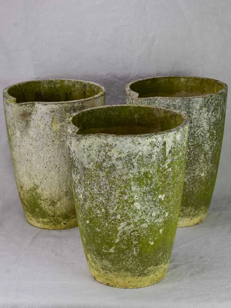 RESERVED AM Set of three mid-century pots with spouts 15¾"