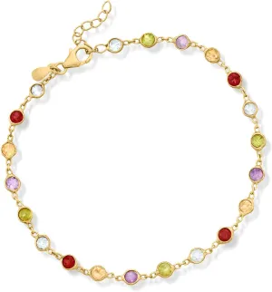 Ross-Simons 5.70 ct. t.w. Multi-Gemstone Anklet