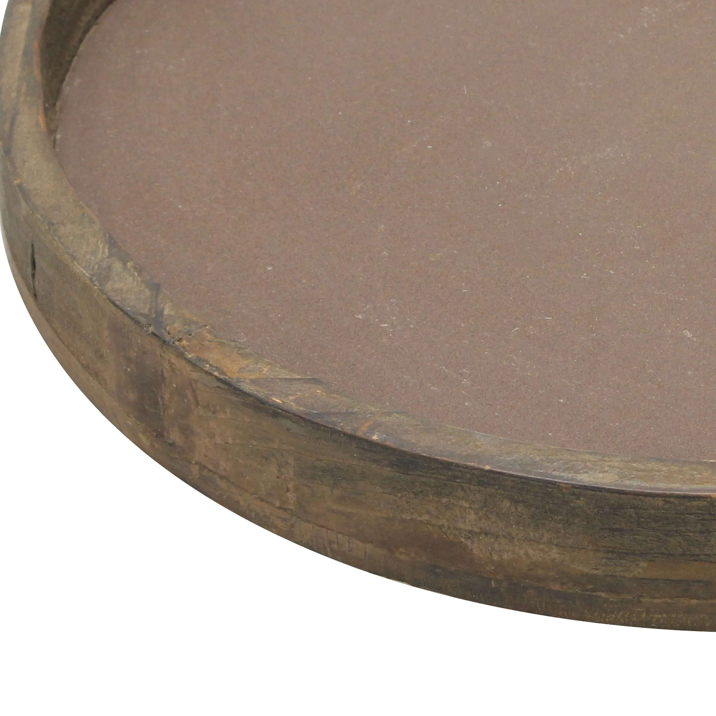 Rustic Natural Wood Candle Holder Tray
