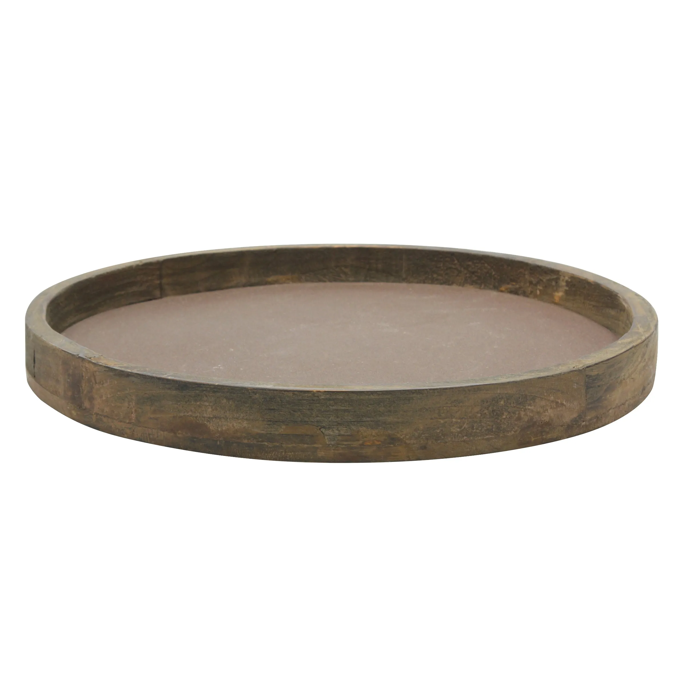 Rustic Natural Wood Candle Holder Tray