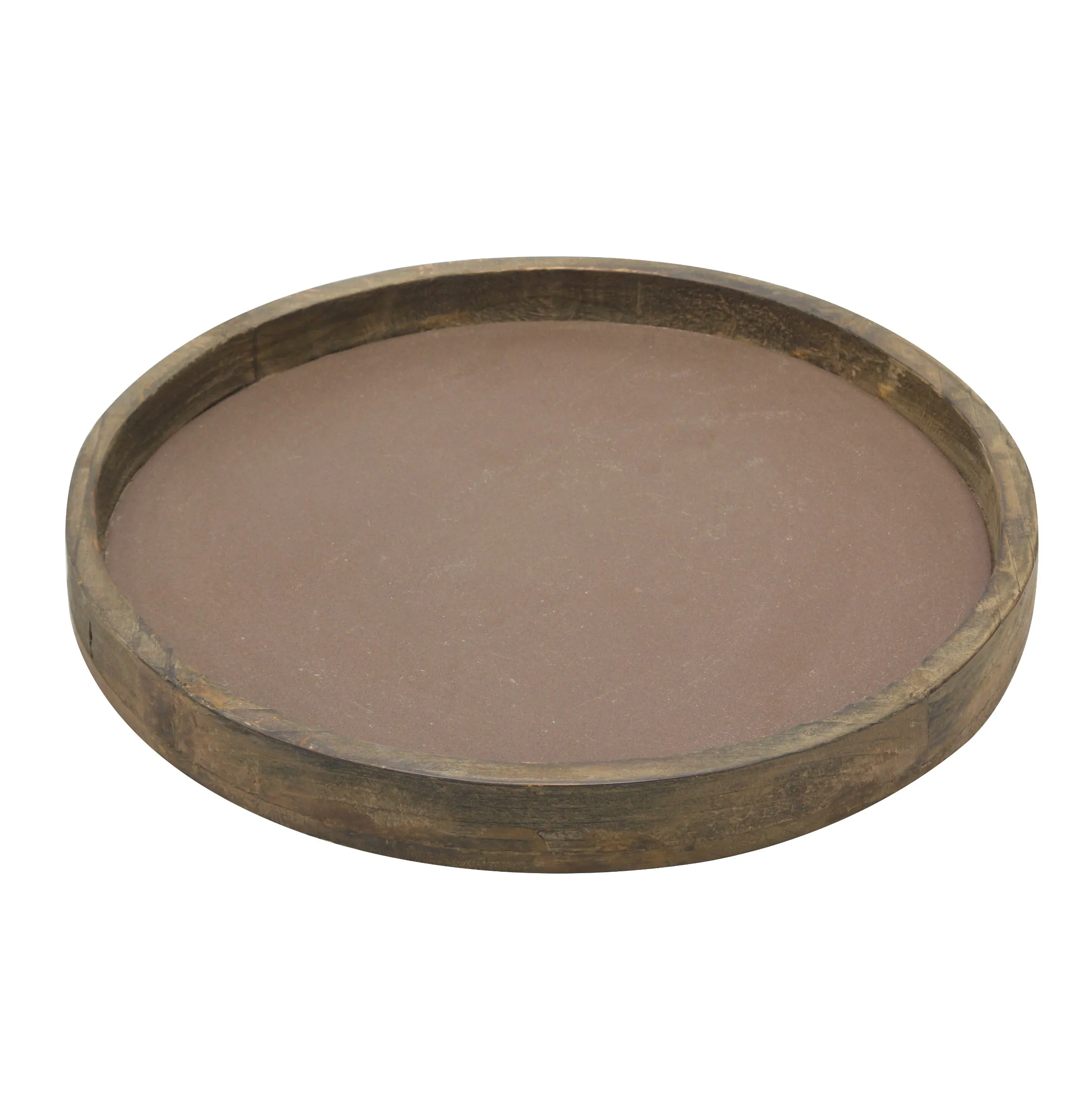 Rustic Natural Wood Candle Holder Tray
