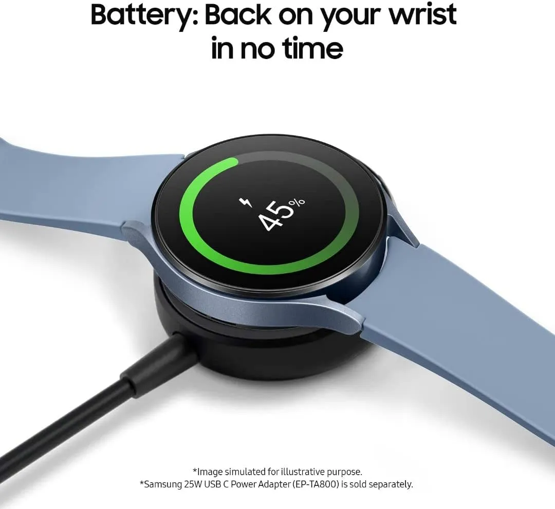 SAMSUNG Samsung Galaxy Watch 5 44mm (GPS) SM-R910N Aluminum Case (Renewed)