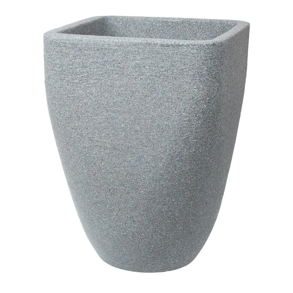 Sankey Granite Effect Tall Square Top Round Base Planter