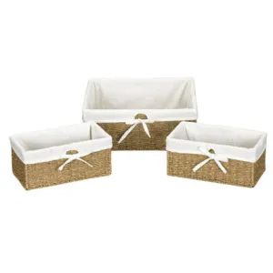 Seagrass Decorative Wicker Baskets Set of 3