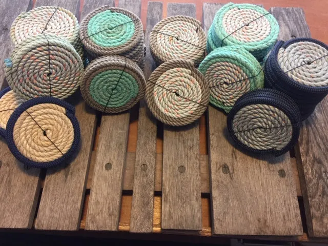 Set of 4 Coasters / Double Trimmed Two Color