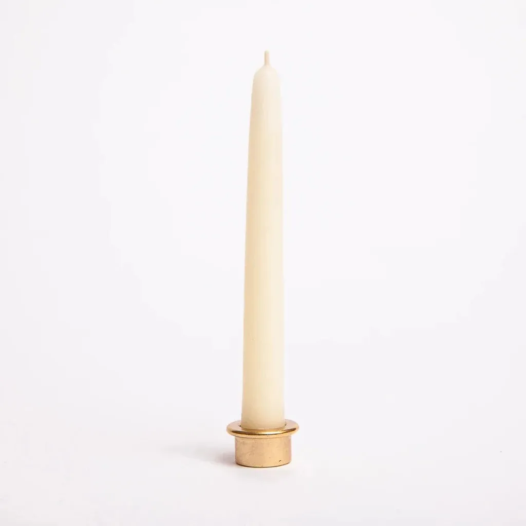 Single brass candleholder