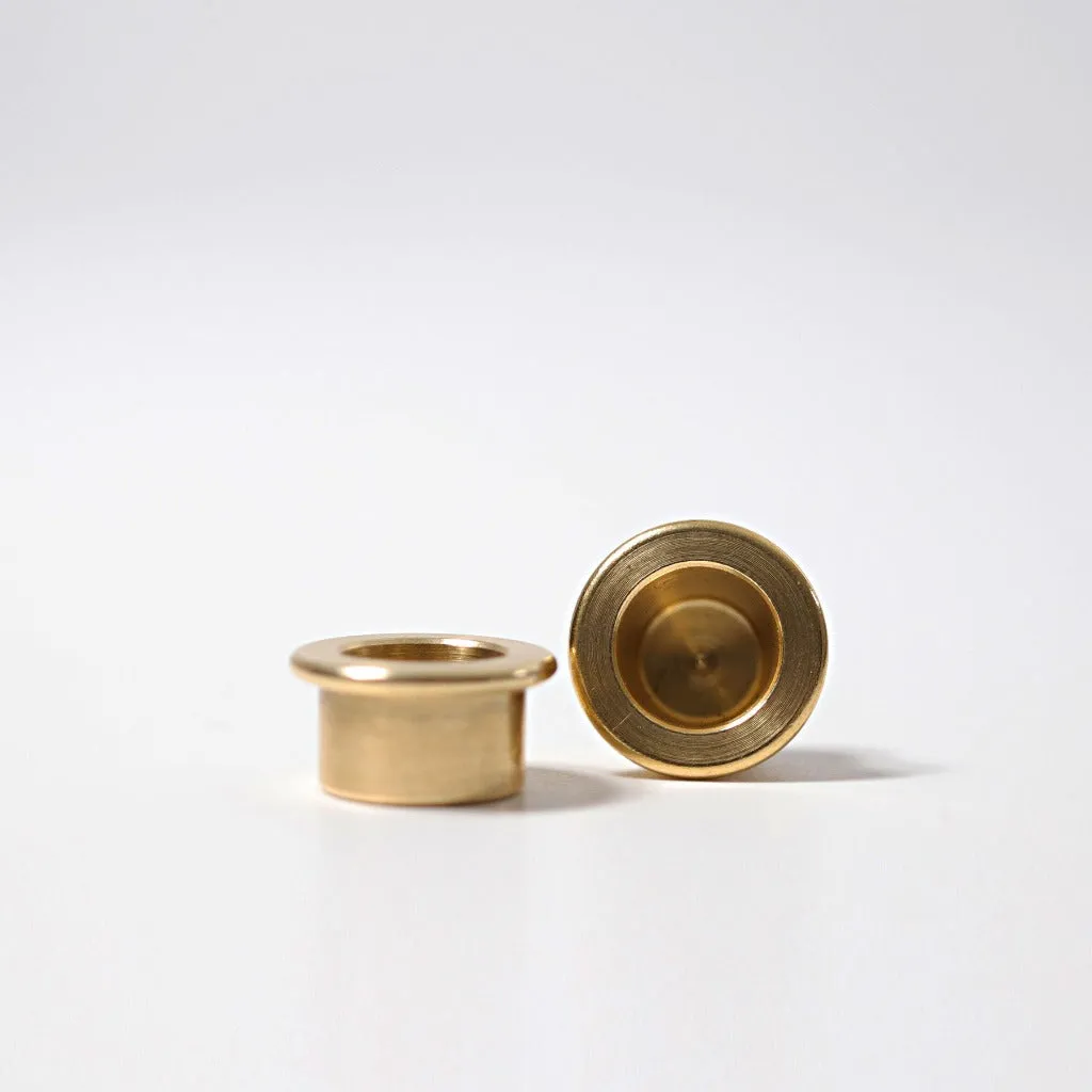Single brass candleholder