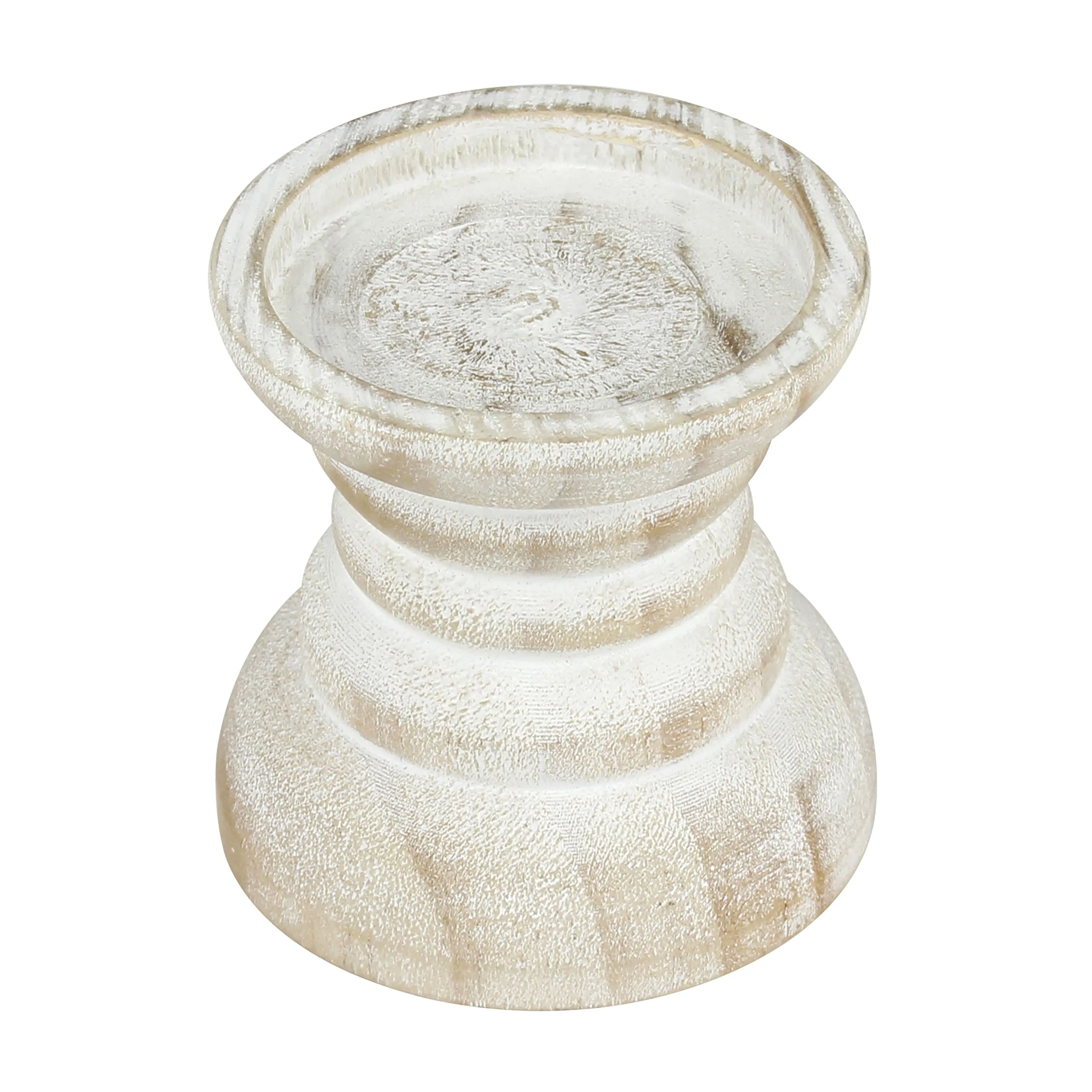 Small White Beach House Pillar Candle Holder (WS)