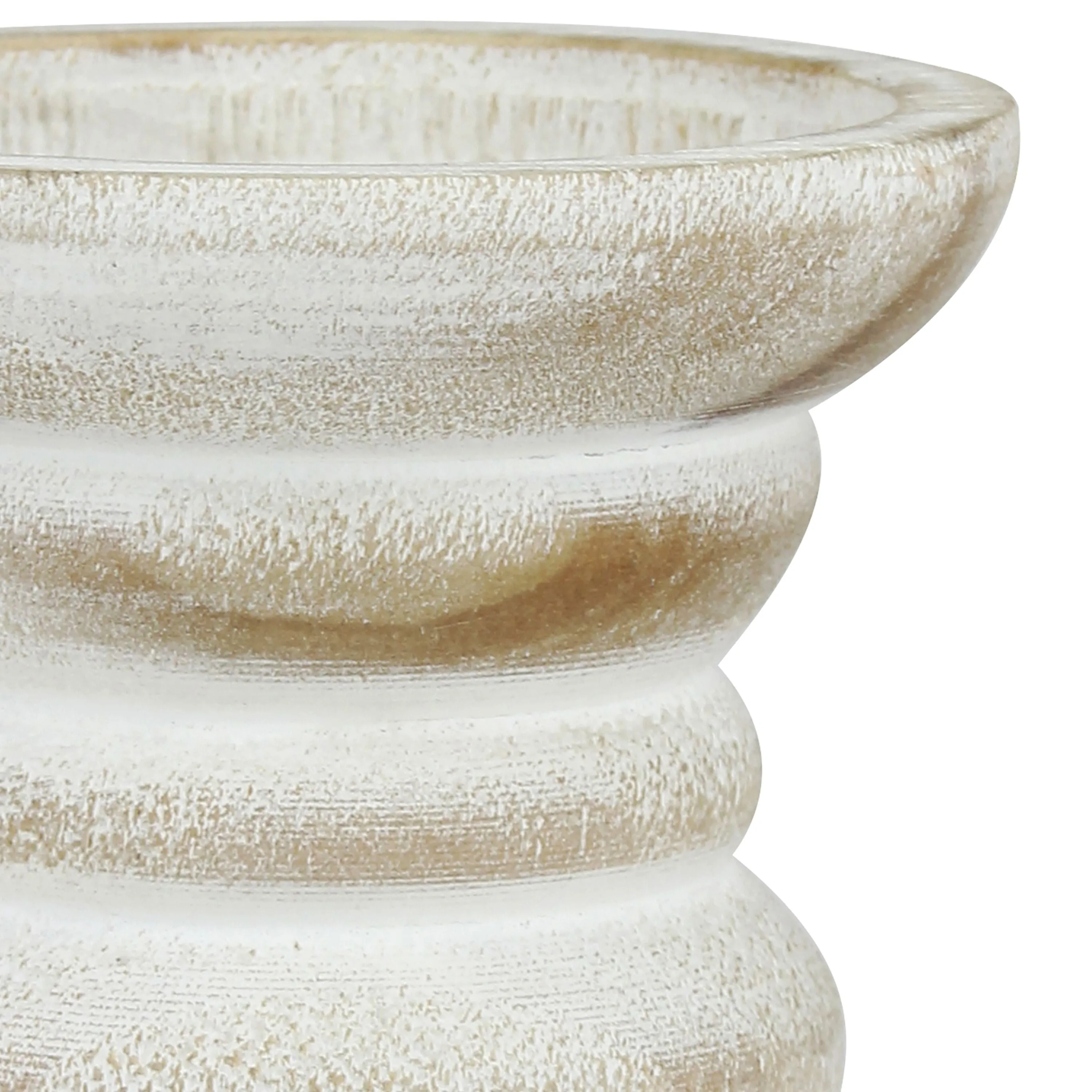Small White Beach House Pillar Candle Holder (WS)
