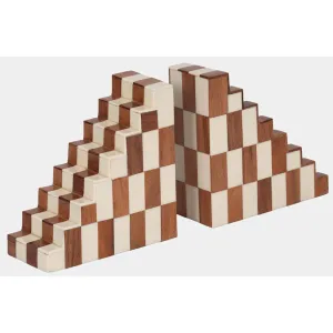 Steps Bookends, Ivory/Natural
