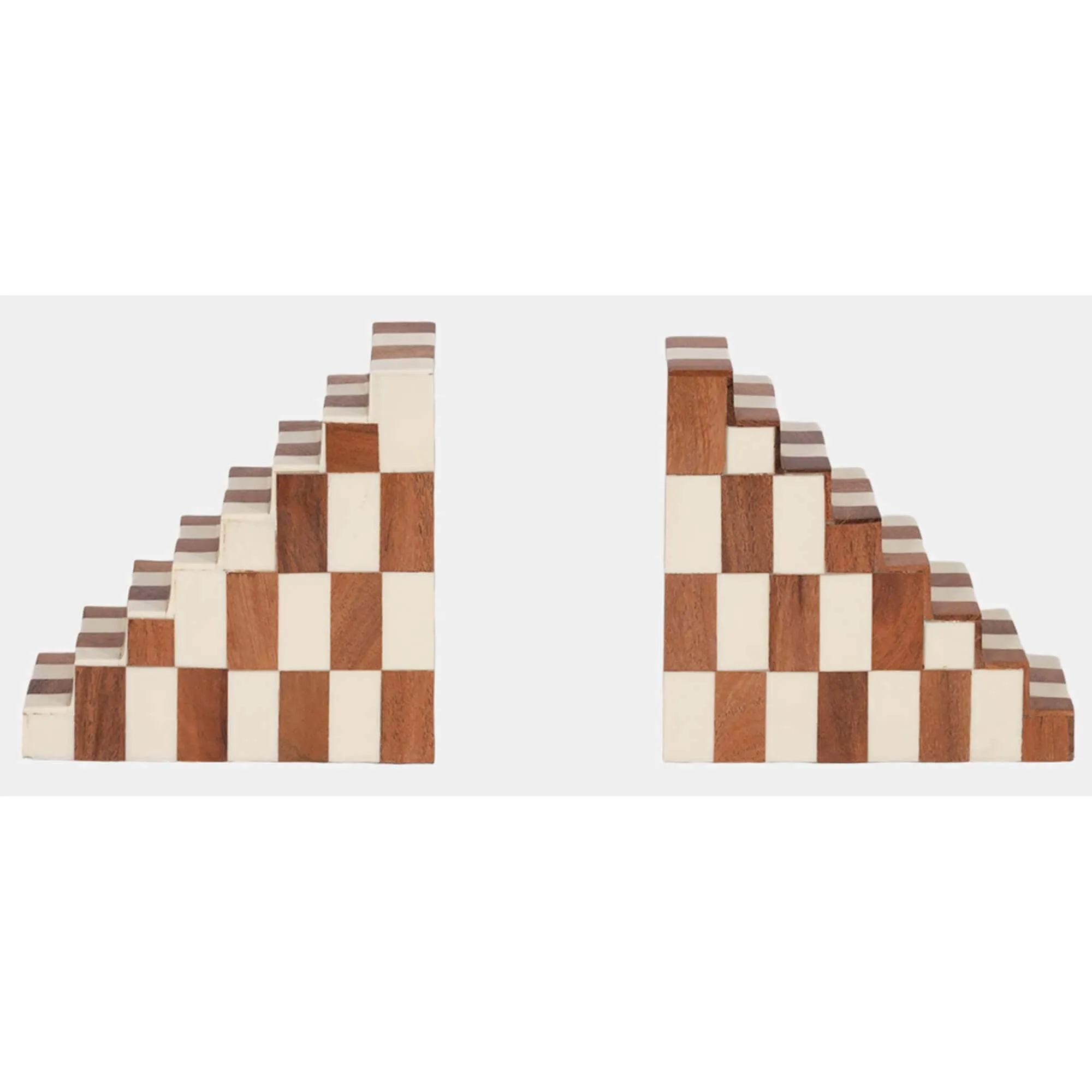 Steps Bookends, Ivory/Natural