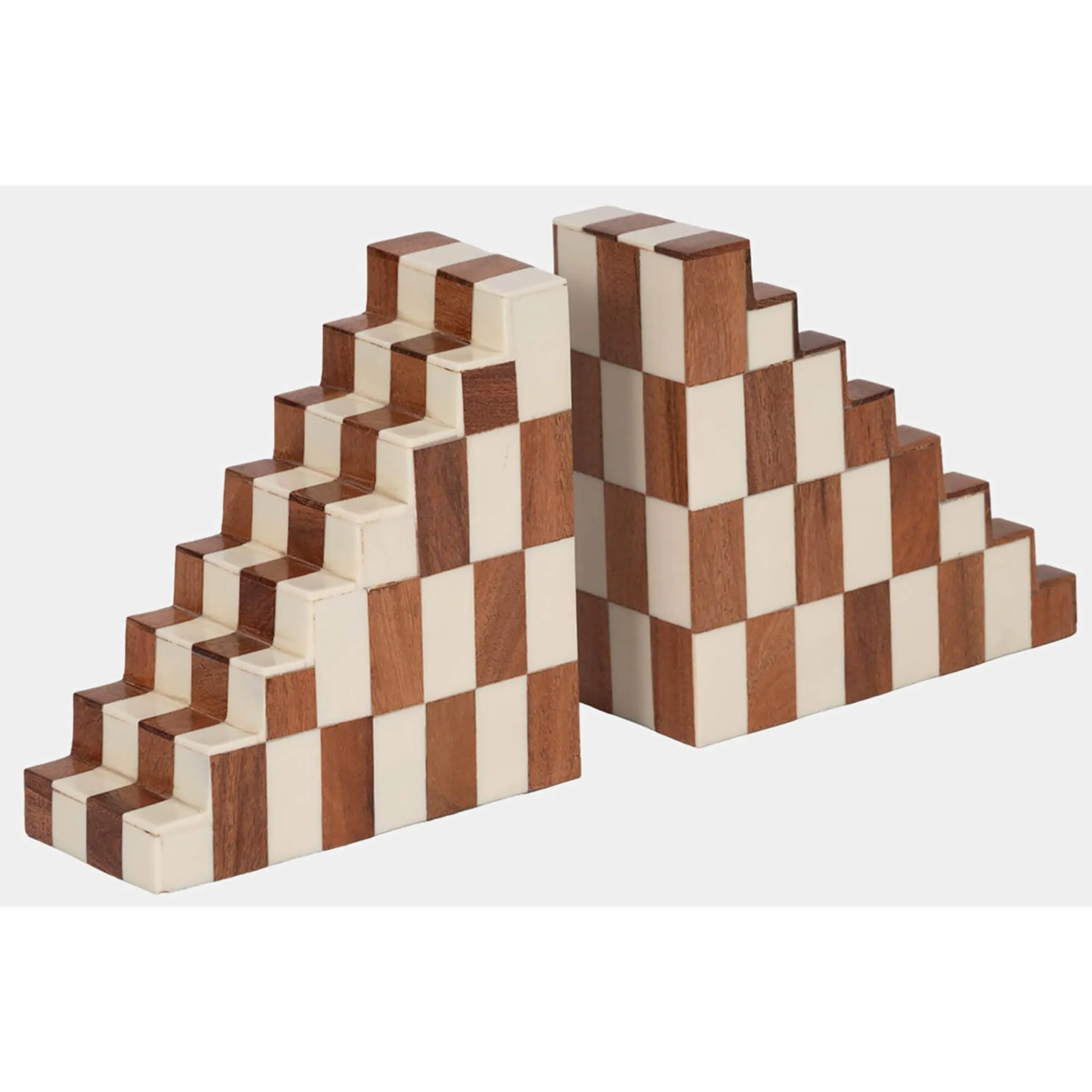 Steps Bookends, Ivory/Natural