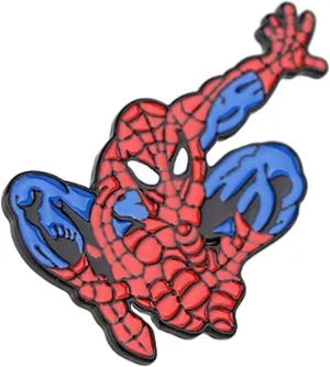 Superhero Spider in Action 1.5 Inches Wide Metal Enamel Pin