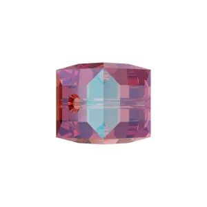 Swarovski (5601) 8mm Cube Bead - Rose Peach Shimmer (1 Piece)