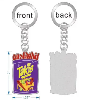 Ta-kis keychain Purple chips food keychain Mexican Keychain