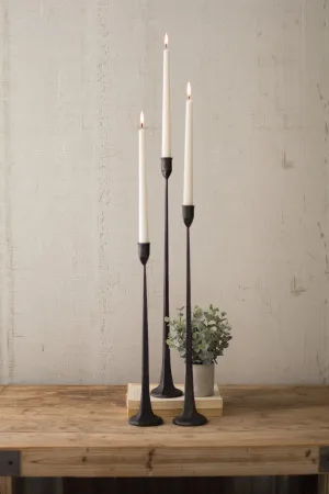 Tall Cast Iron Taper Candle Holders