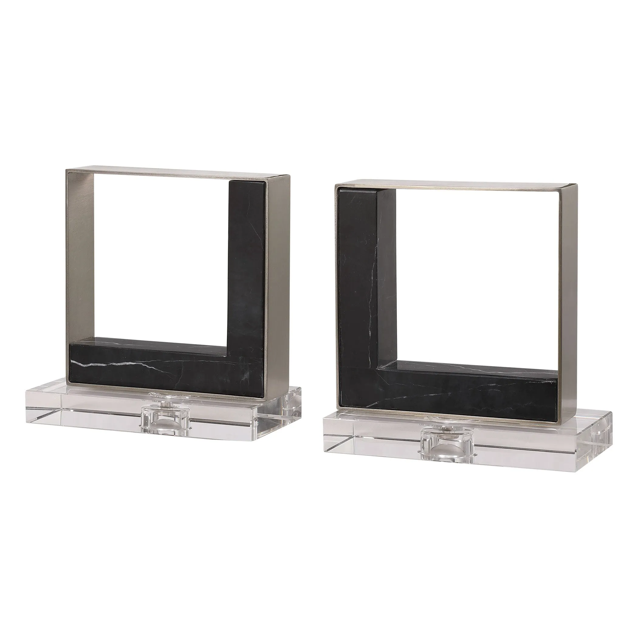 Tilman Modern Marble Bookends, S/2
