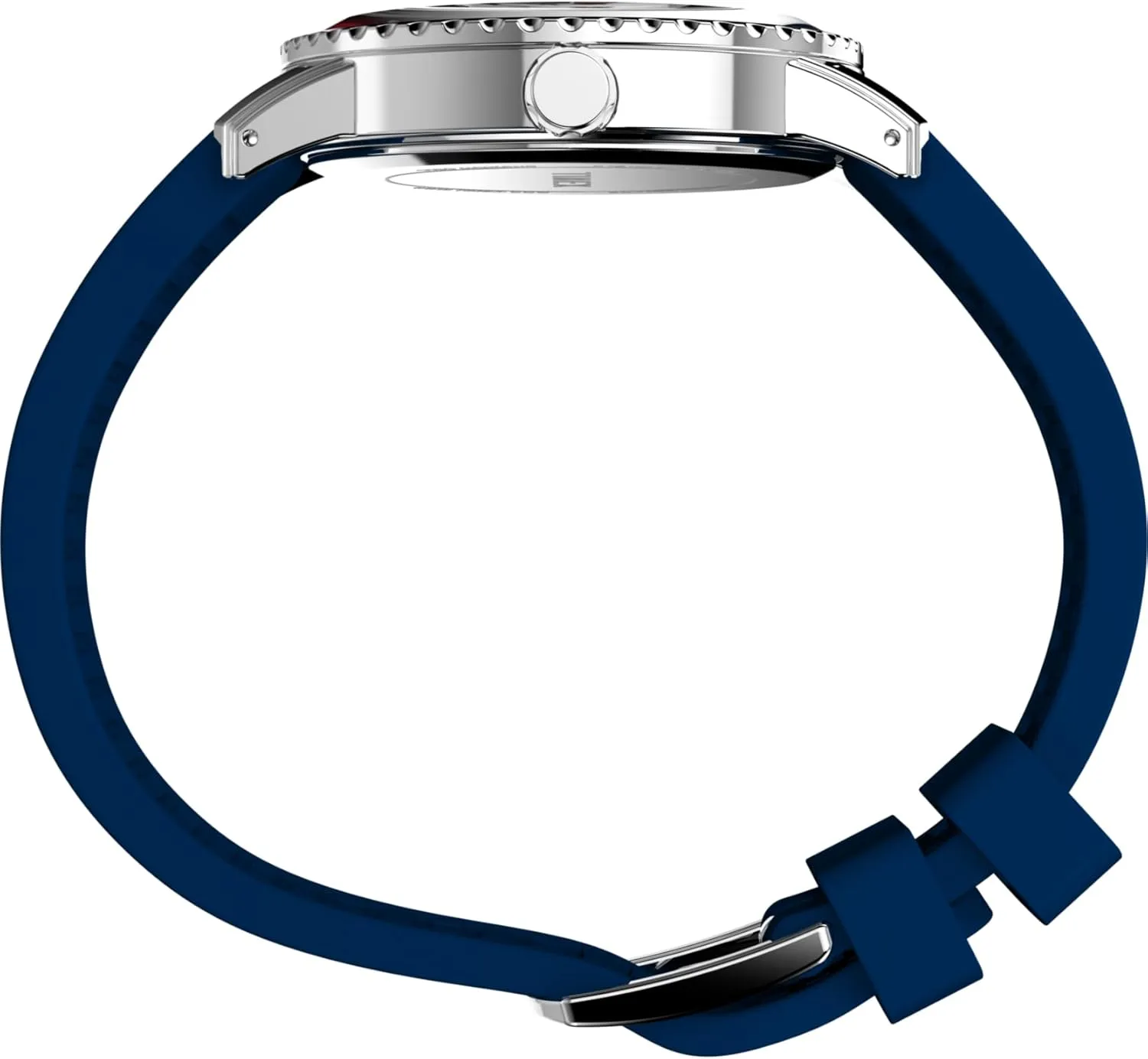 Timex Men's Dress 41mm Watch - Blue Strap Blue Dial Stainless Steel Case