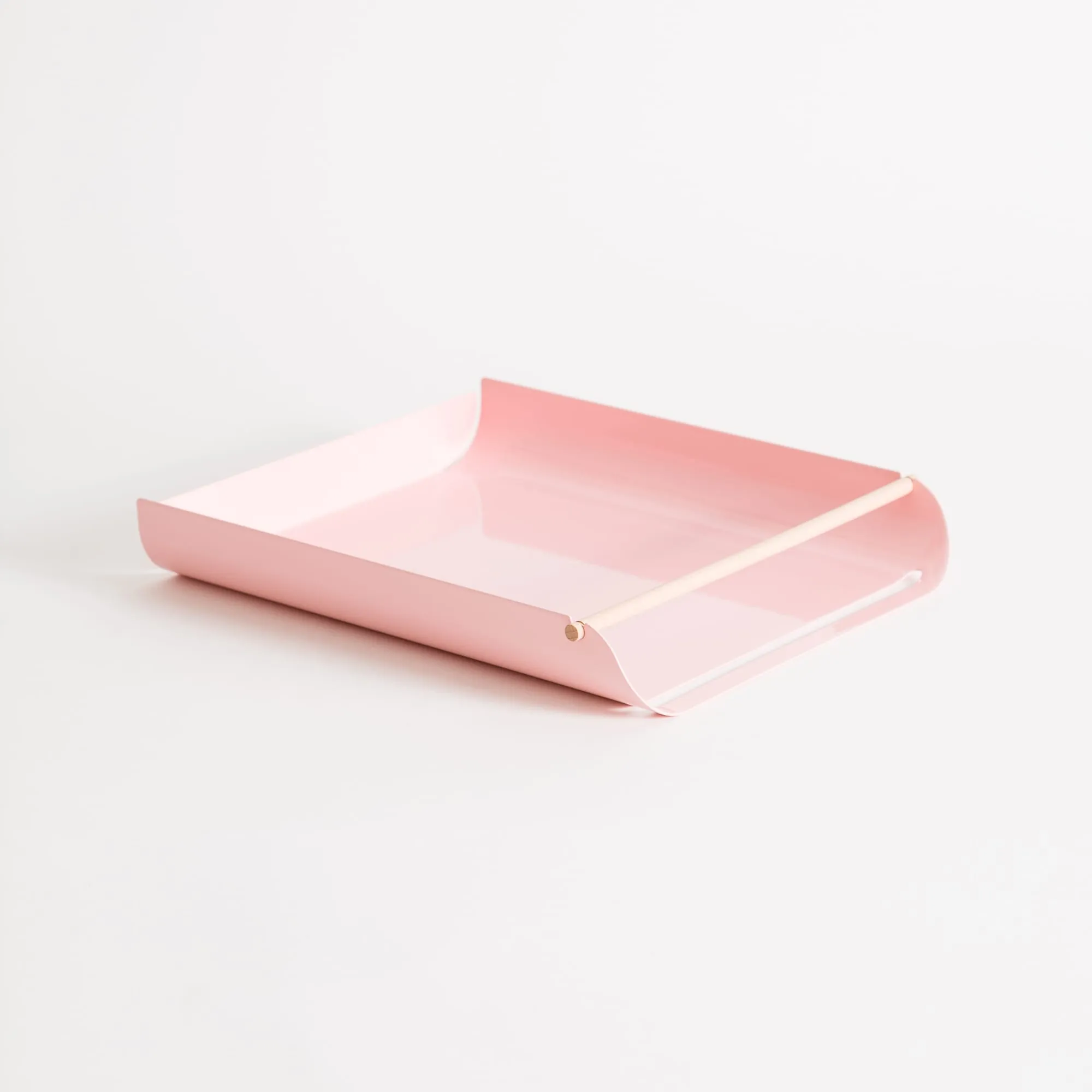 U Brands Arc Bent Metal Paper Tray Blush