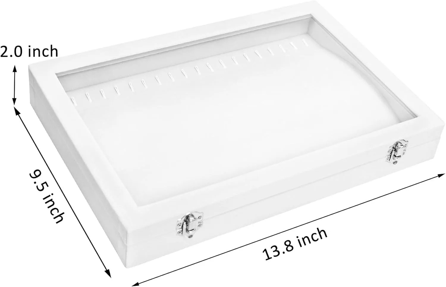 Velvet Necklace Display Jewelry Tray 20 Hook Necklace Tray Necklace Pendant Jewelry Tray for Women and Girls