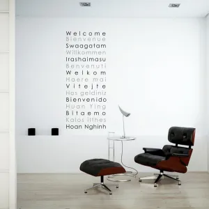 Welcome international wall sticker