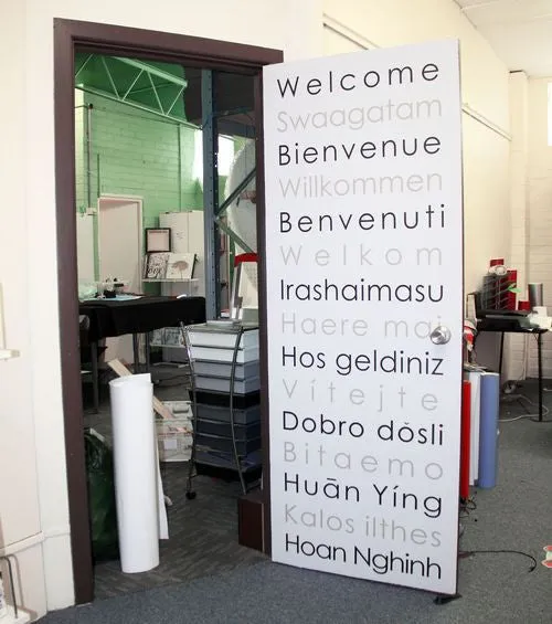 Welcome international wall sticker
