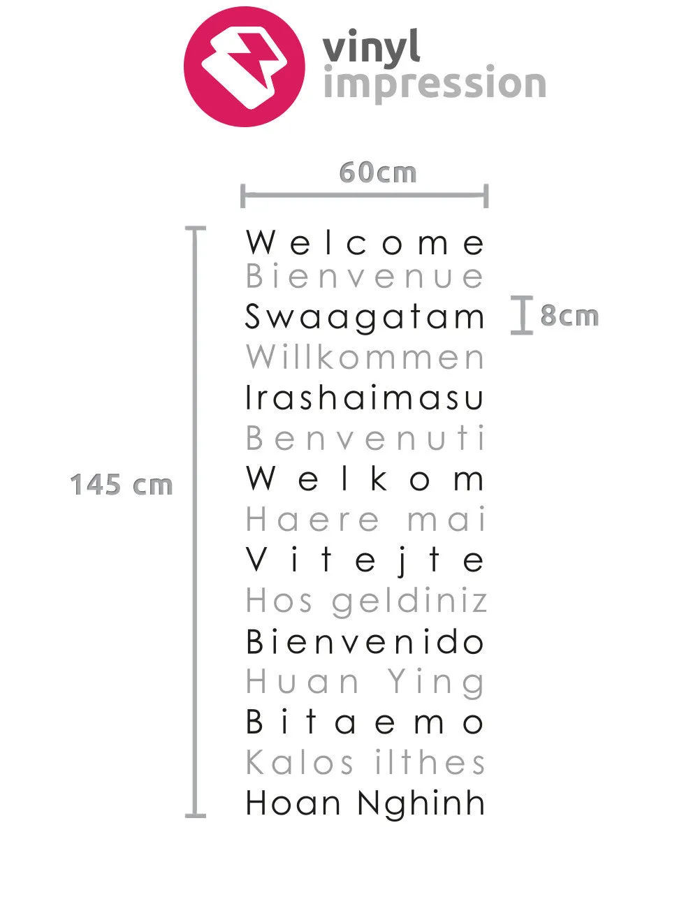 Welcome international wall sticker