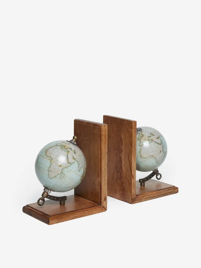 Westside Home Multicolour Globe Book Ends Set of Two
