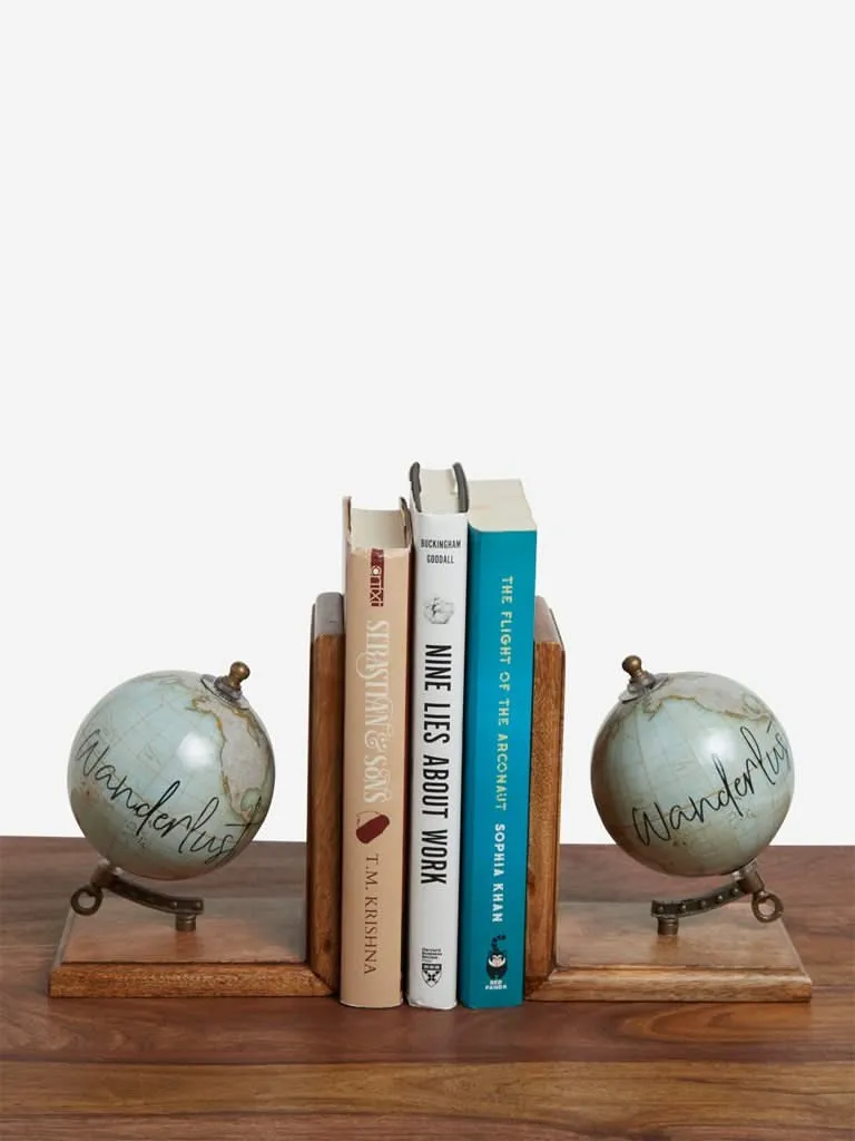 Westside Home Multicolour Globe Book Ends Set of Two