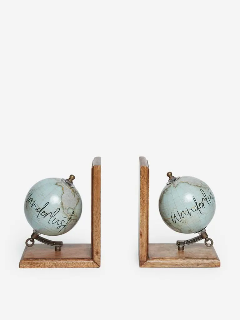Westside Home Multicolour Globe Book Ends Set of Two