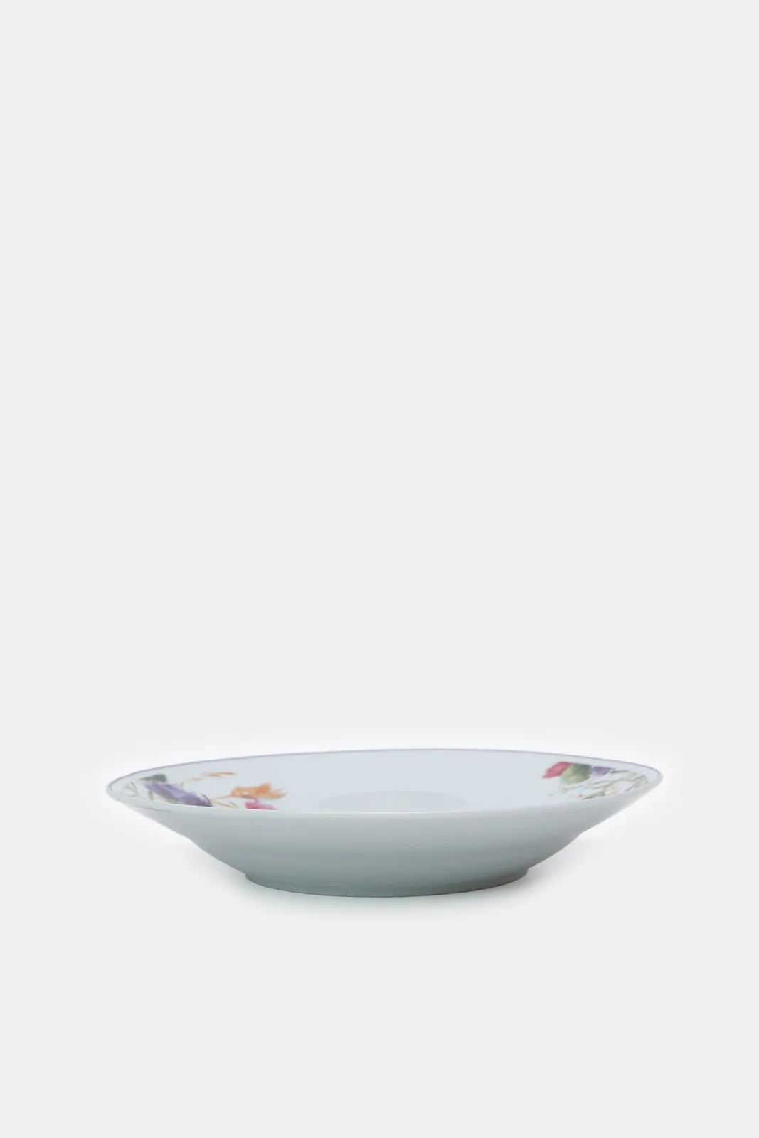 White Floral Print Round Dinner Set (30 Piece)