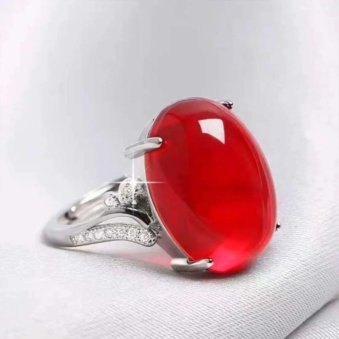 Women Natural Agate Onyx Stone Ring,Platinum Plated Real Genuine Crystal Quartz Gemstone Stone Ring Jewelry