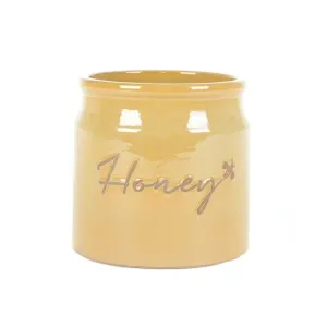 Woodlodge 24cm Yellow Honey Glazed Pot