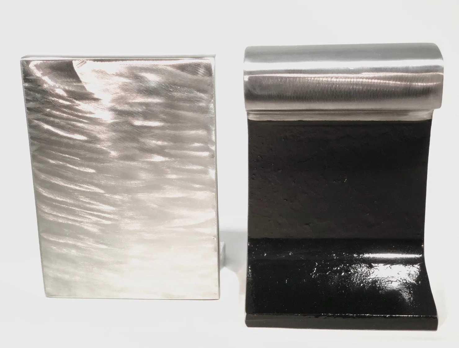 XXL Black & Sliver Train Track Bookends