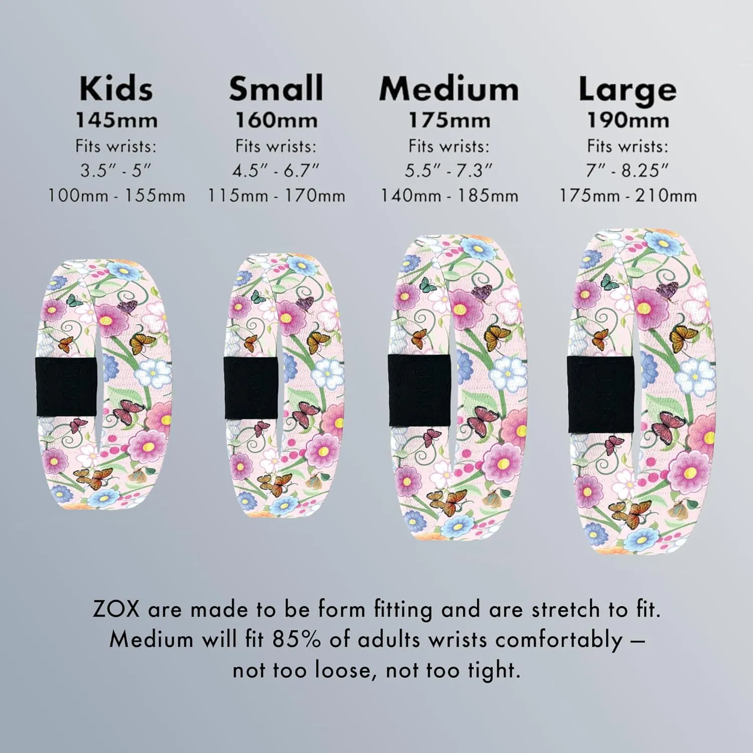 ZOX Bracelets  Stretchy Elastic Band with Motivational Affirmations and Beautiful Artwork, Great Wristband Gift for Men & Women of All Ages
